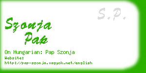 szonja pap business card